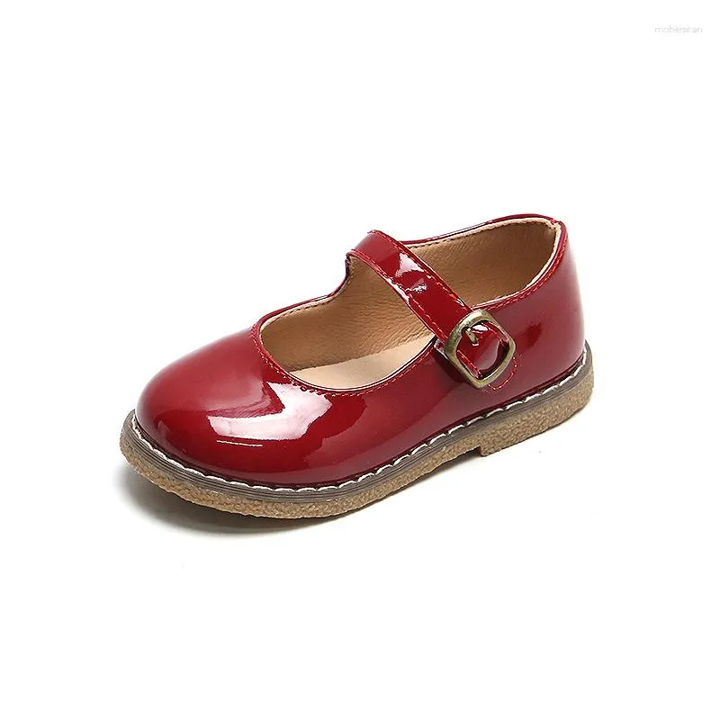 Chaussures plates bébé filles en cuir pour petits enfants Vintage classique chaussures plates pour enfants Oxfords Style britannique Mary Janes scène de mariage 21-30