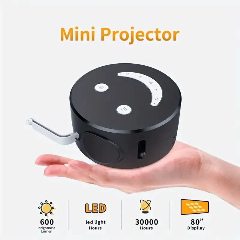 Mini HD -projektor för Android/iOS/Windows -filmer, TV och spel