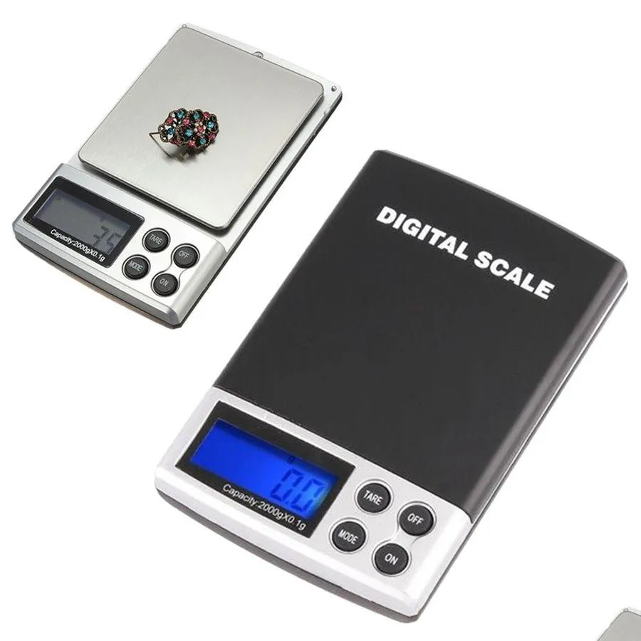 wholesale Weighing Scales 200G/0.01G Mini Pocket Digital Jewelry Gold Sterling Sier Electronic Durable Portable Dh1236 Drop Delivery Office Sc Dh3Wx