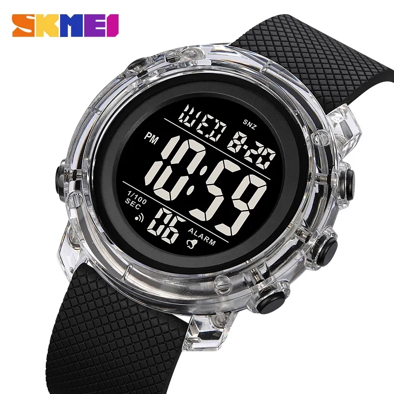 SKMEI montres numériques hommes lumière LED mouvement électronique mâle horloge Sport 5Bar étanche compte à rebours montre-bracelet Reloj hombre
