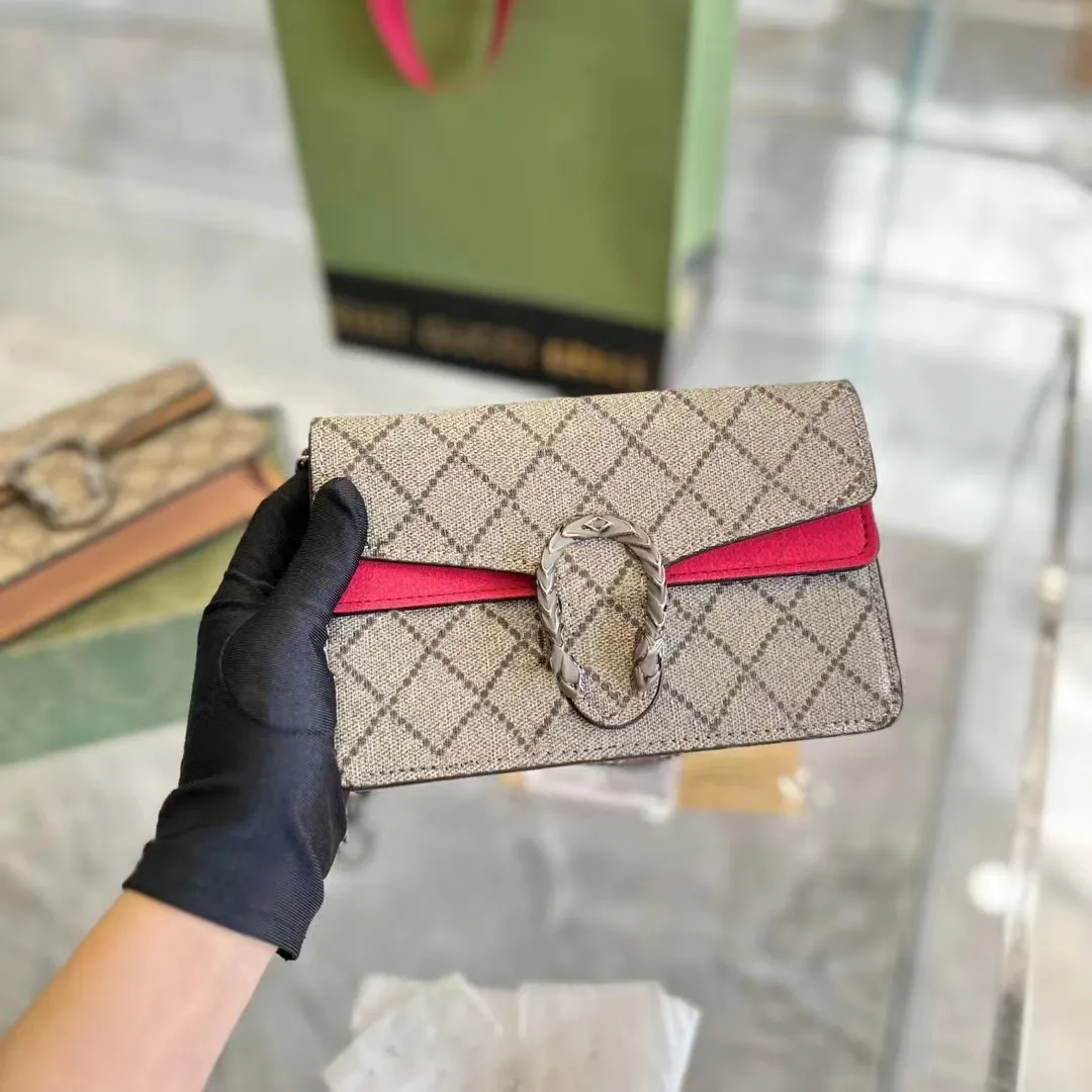 Högkvalitativ designer Ophidia Messenger Bag Luxurys Mens Mini Canvas Axel kuvertväska Purses Tote Womens Clutch Bags Chain Flap Even Wallet Crossbody Handväskor