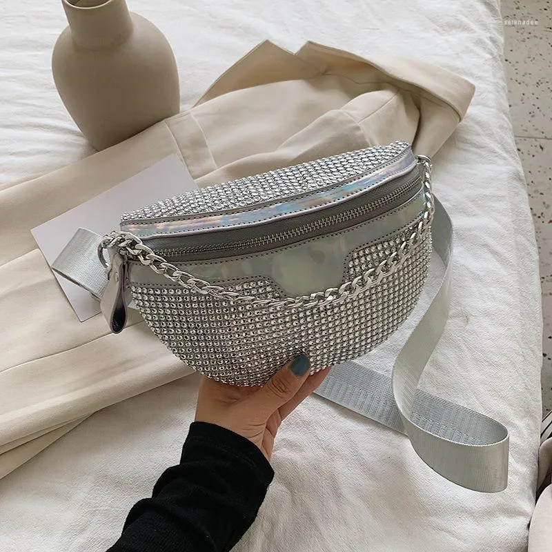 Borse da sera Marsupio da donna Marsupio con diamanti Borsa a tracolla di design di lusso per borsa alla moda con tracolla a catena