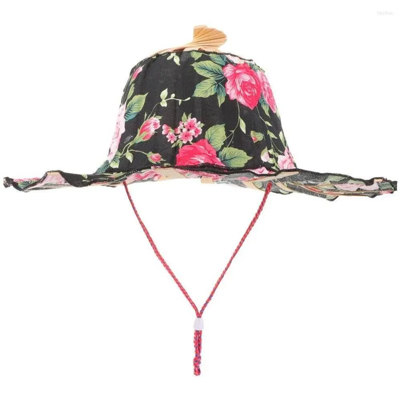 Wide Brim Hats Decorative Beach Hat Women Sun For Female Travel