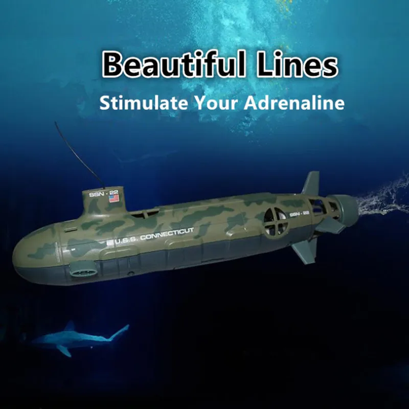 Barcos Elétricos/RC Omnibearing controle remoto Seawolf versão de atualização RC Grande submarino 6 canais 35cm RC Energia nuclear Submarino brinquedo infantil 230713