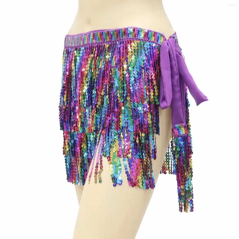 Stage Wear Sequin Fringe Skirts Shining Costume Belly Dancer Costumes Dance Skirt Hip For Summer Beach Themed Parties Holidays Clubs