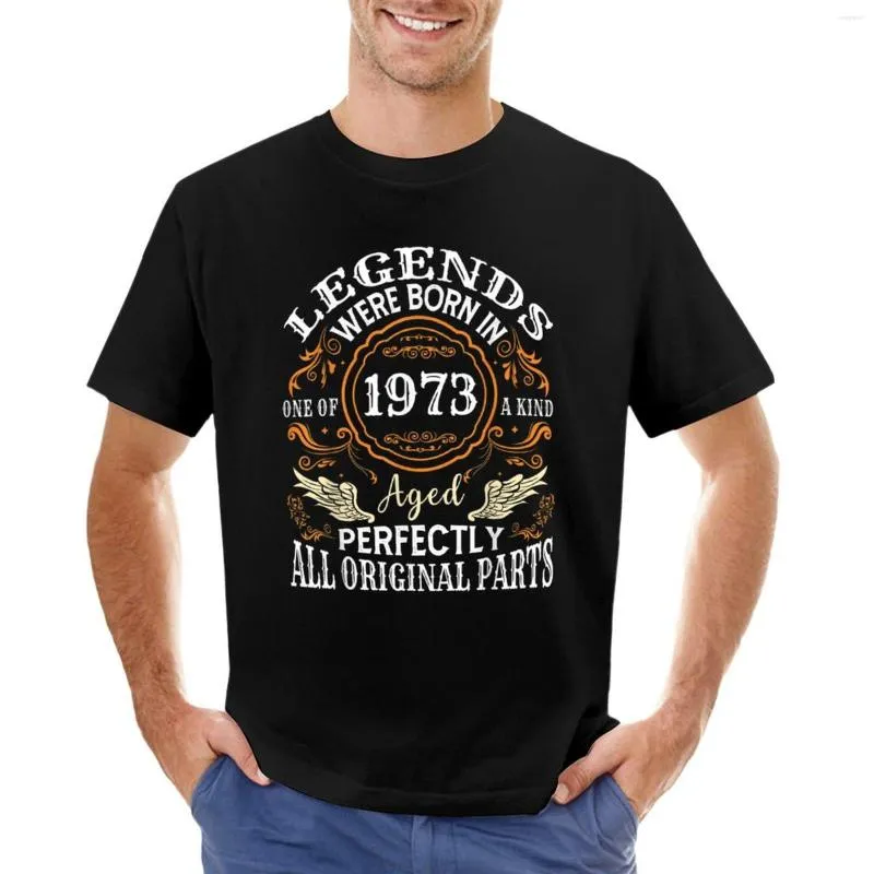 Regatas masculinas 50th Birthday Tee Vintage Legends In 1973 50 Years Old T-Shirt Shirt Anime Men Clothing