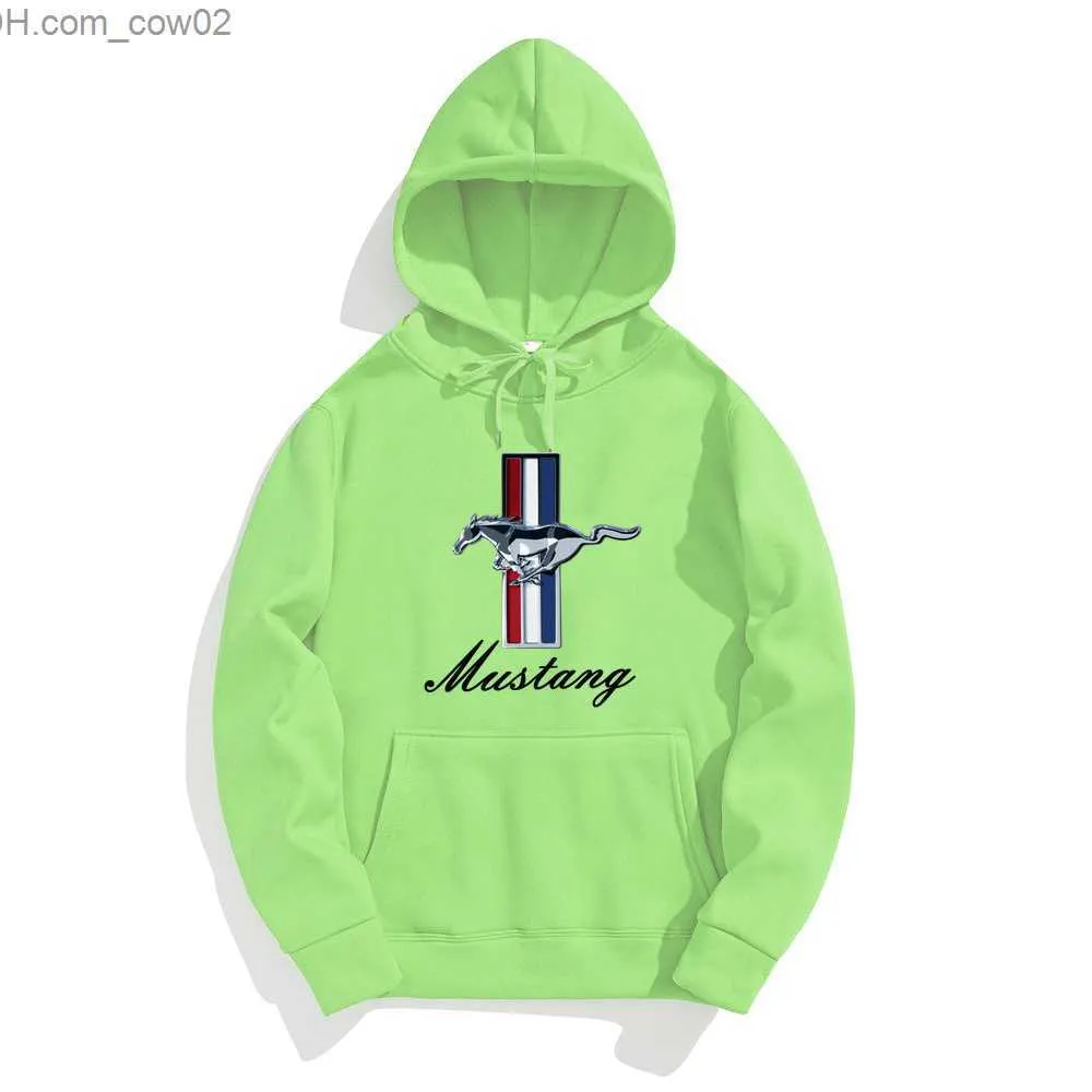 Hoodies للرجال Sweatshirts جوارب الرجال فورد موستانج المطبوعة هوديي رجال الترفيه هوديي المطبوعة الصوف المطبوع سوبر داليان هوديي سترة Z230720