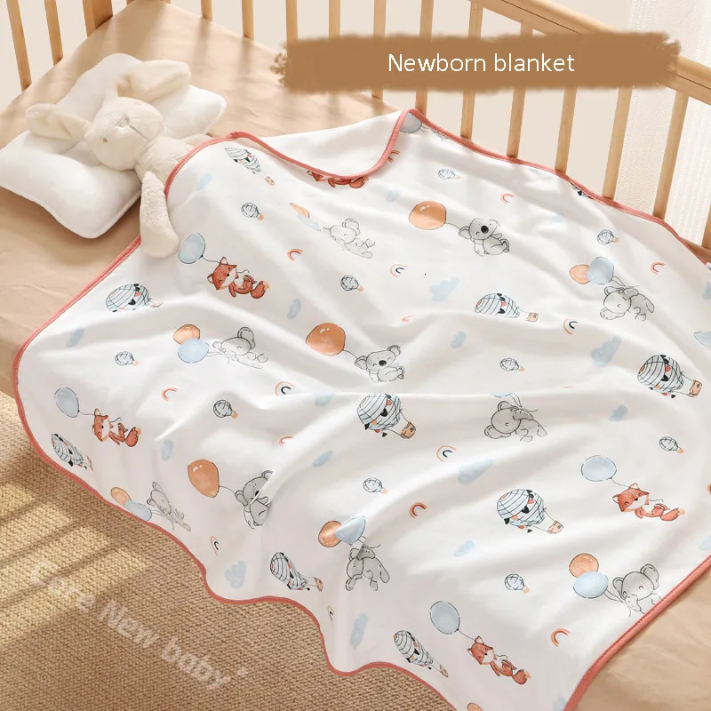 Coperte Coperta in cotone per bebè in lino pregiato coperta stampata estiva tessuto palude accessori per la nascita del bambino 230714