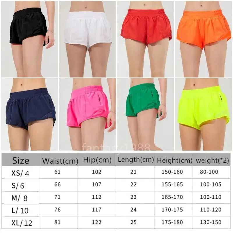 LL-88248 Womens Yoga Outfit High Waist Shorts Exercise Pants Gym Fitness Wear Girls Running Elastic Adult Sportswear Cheerleaders Hotty Hot High Rise Lined Shorts