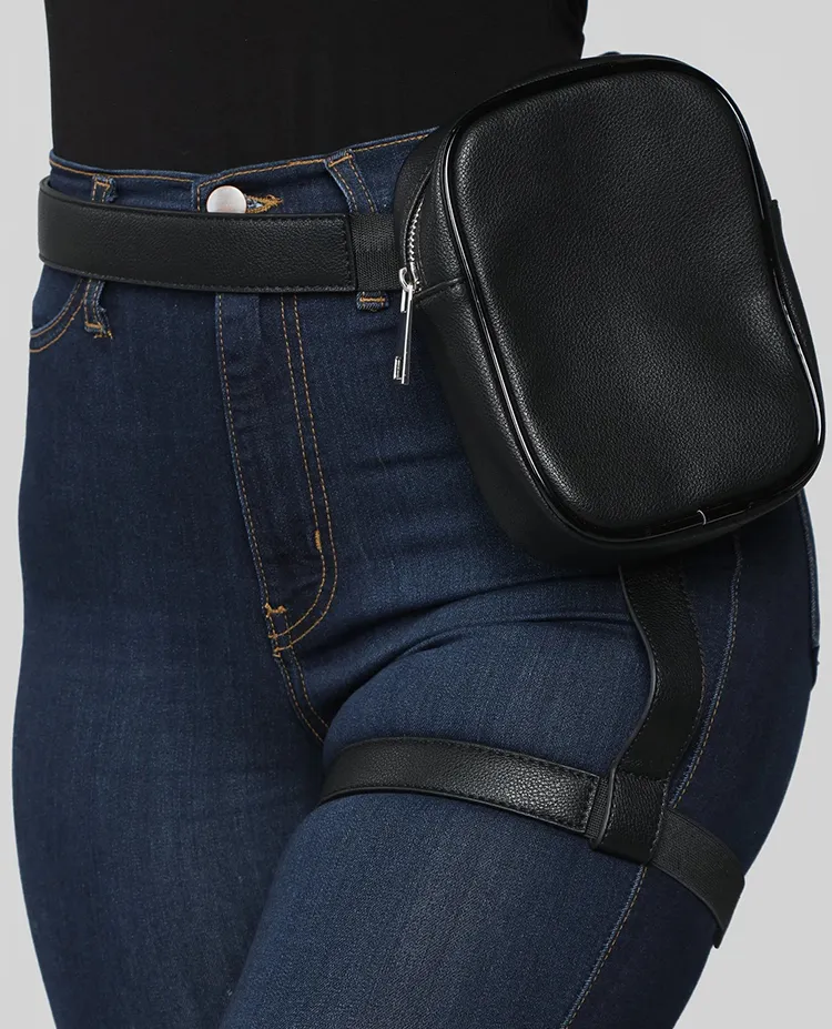 Waist Bags Fashion INS Trendy Stylish Women Leg Belt Leather Cool Girl Bag Fanny Pack For Outdoor Hiking Motorcycle 230713