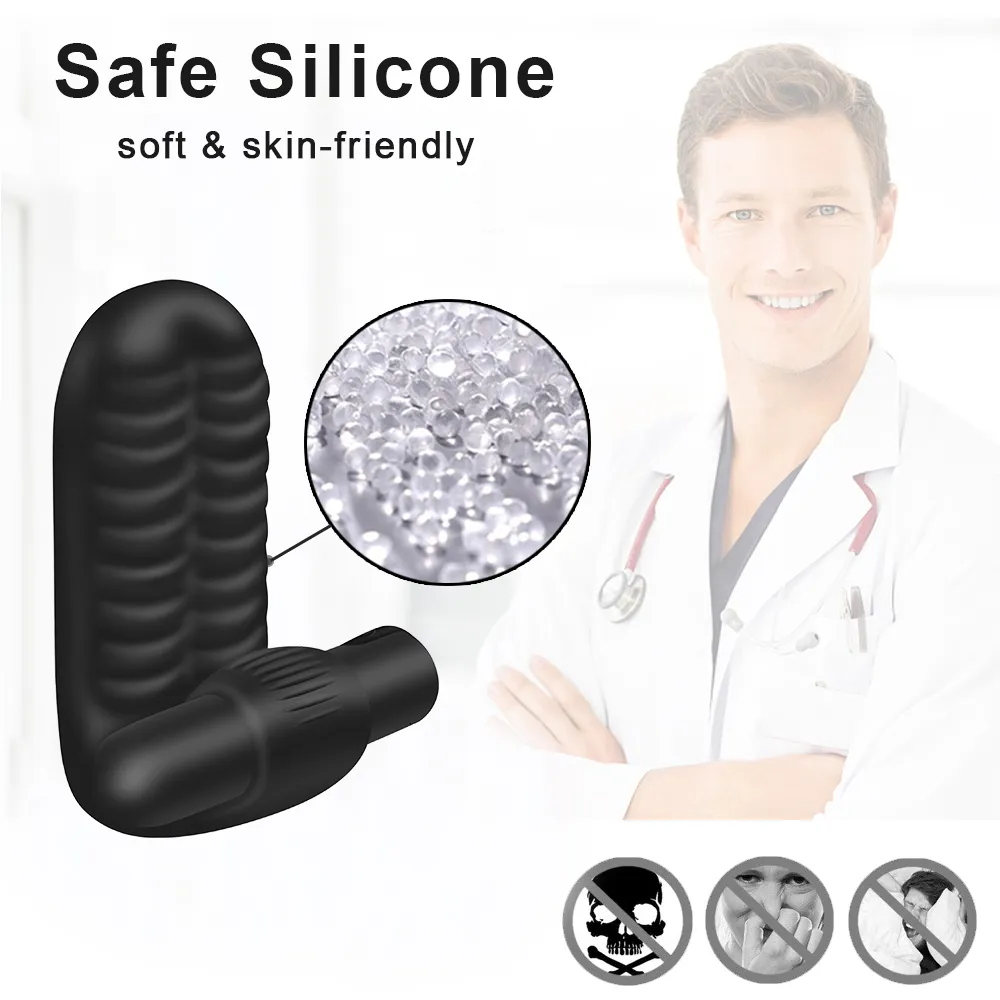 Vibratori Manica per dito Vibratore Punto G Orgasmo Massaggio Clitoride Stimolare Masturbatore femminile Giocattoli sessuali lesbici per_voghion.com