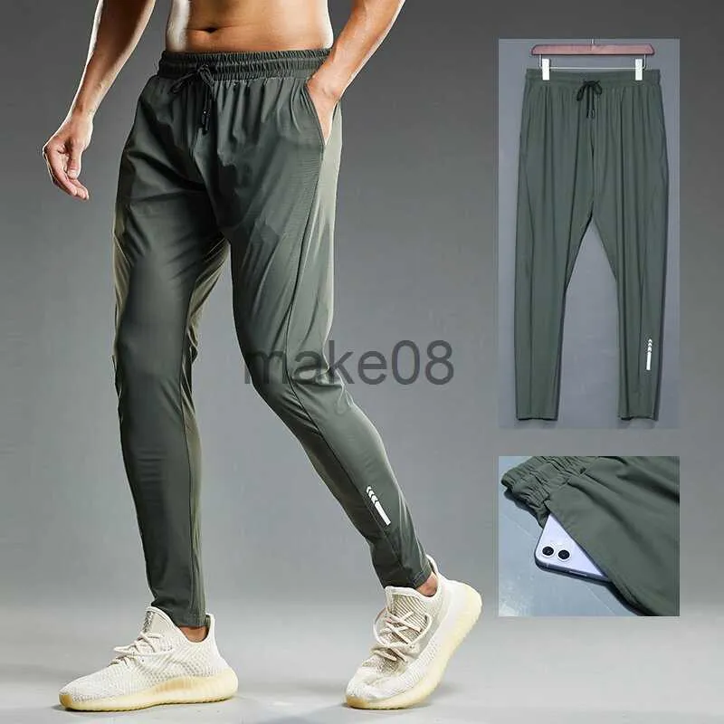 Herrbyxor gratis frakt Summer Thin Men's Running Pants Soccer Basketball Training Sportbyxor Jogging Fitness Gym Casual Cargo Pants J230714