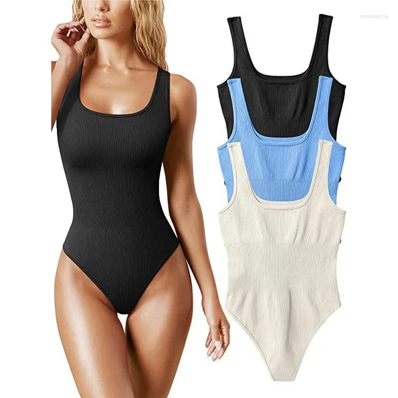 Seamless Sculpting Bodysuit For Women Square Neck Tummy Control Thong Body  Shaper With Ribbed Seamless Ribbed Tank Top For Slimming And Sexy Look From  Nessiasoma, $11.62