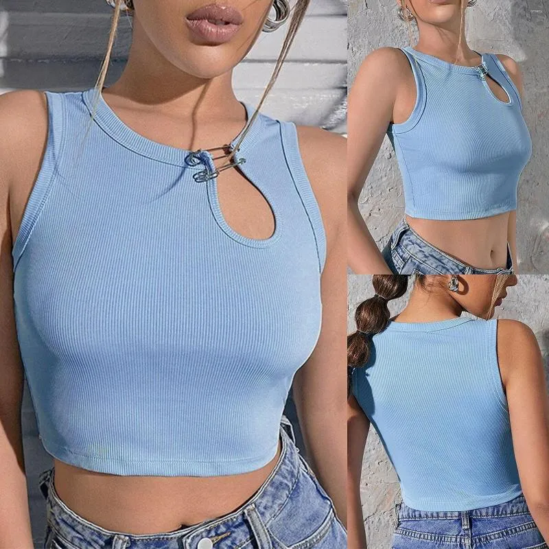 Camisoles Tanks Europa en de Verenigde Staten I Line Vest Slim Sexy Crop Cool Top