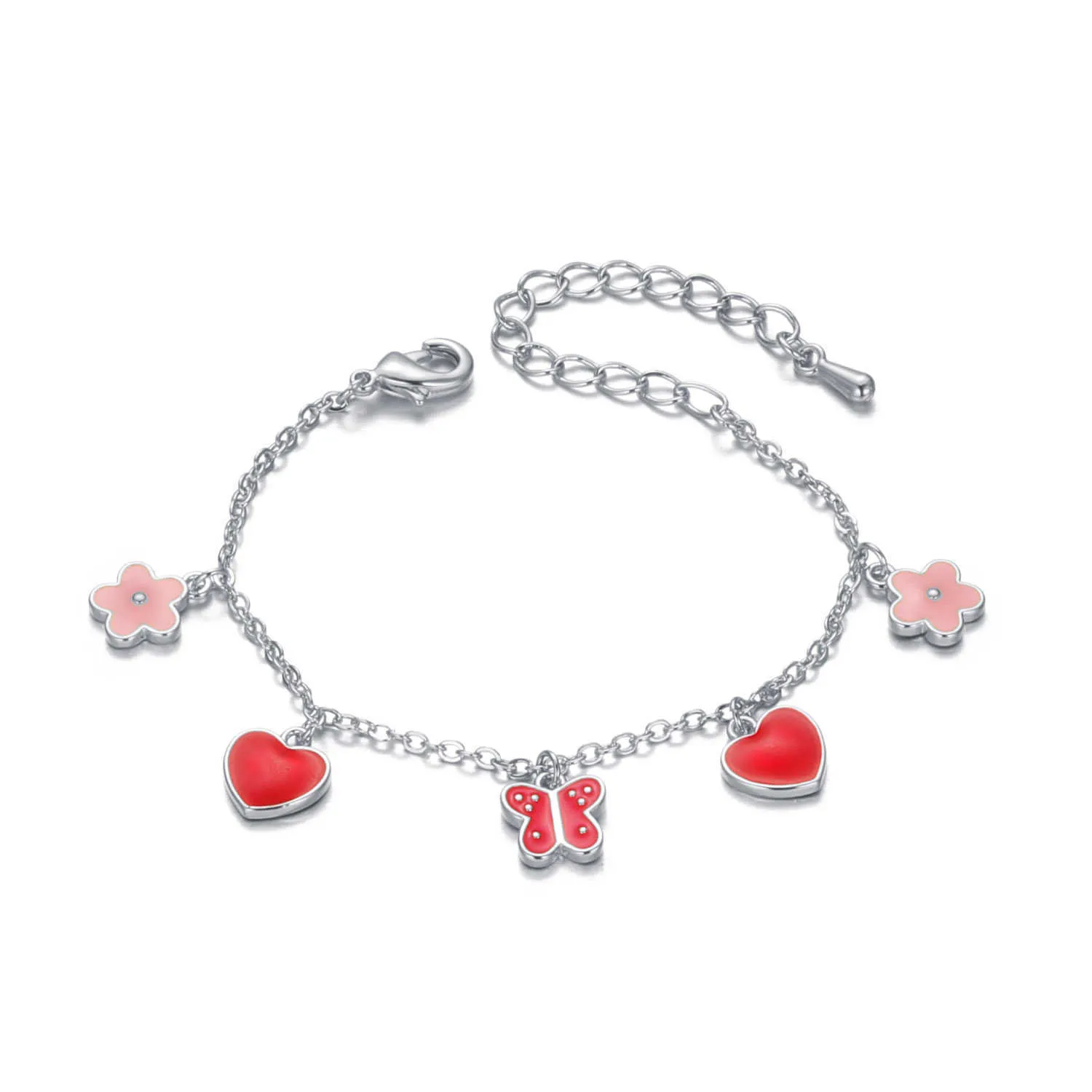 12pc My Girl Bracelets Pink Crystal Heart Love Beads Chain Bangles Charm  Jewelry Family Girls Kids Children Christmas Gifts Hot - Bracelets -  AliExpress
