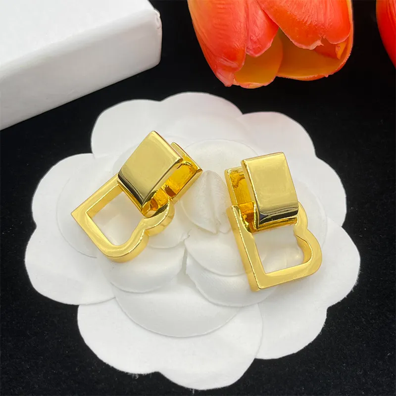 Flashy Designer Earrings Chic Charm Stud Earring Gold Eardrop Classic Retro Classy Earrings Party Jewelry With Box Package