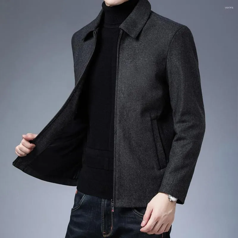 Giacche da uomo Uomini Capello inverno autunno Giacca inverno a colori Solido Clining Costa Cardigan Tagne termiche spesse dritti