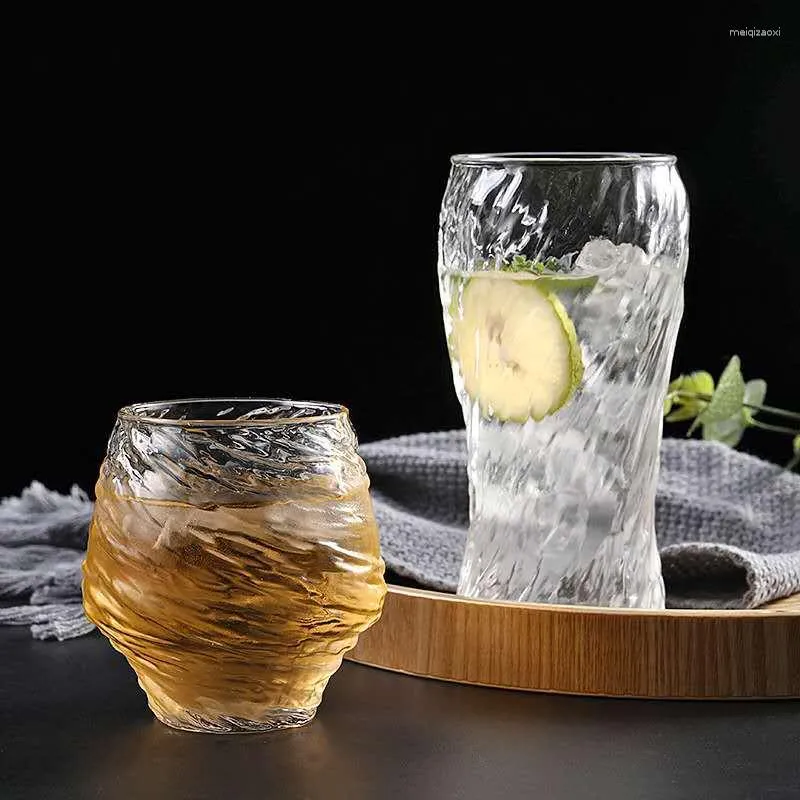 Bicchieri da vino Tazza da acqua martellata giapponese Vetro resistente al calore Creativo fatto a mano Tea Office Home Bar Ospitalità