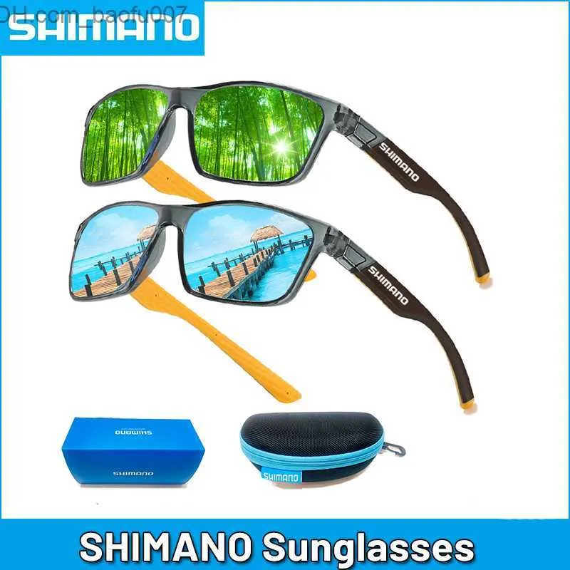Lunettes de soleil Shimano lunettes de soleil polarisées pour hommes conduite camping randonnée pêche lunettes de soleil classiques pour sports de plein air UV400 lunettes de cyclisme Z230726