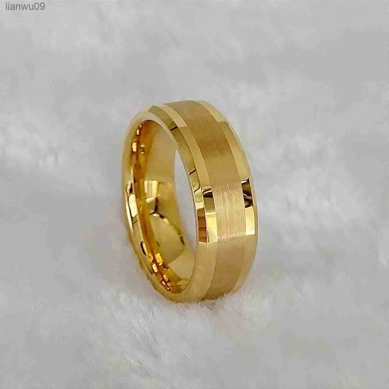 Haute Qualité 18k Plaqué Or Bande De Mariage Bagues Pour Hommes Mâle Garçons Véritable Carbure De Tungstène De Mode Western Bijoux L230704