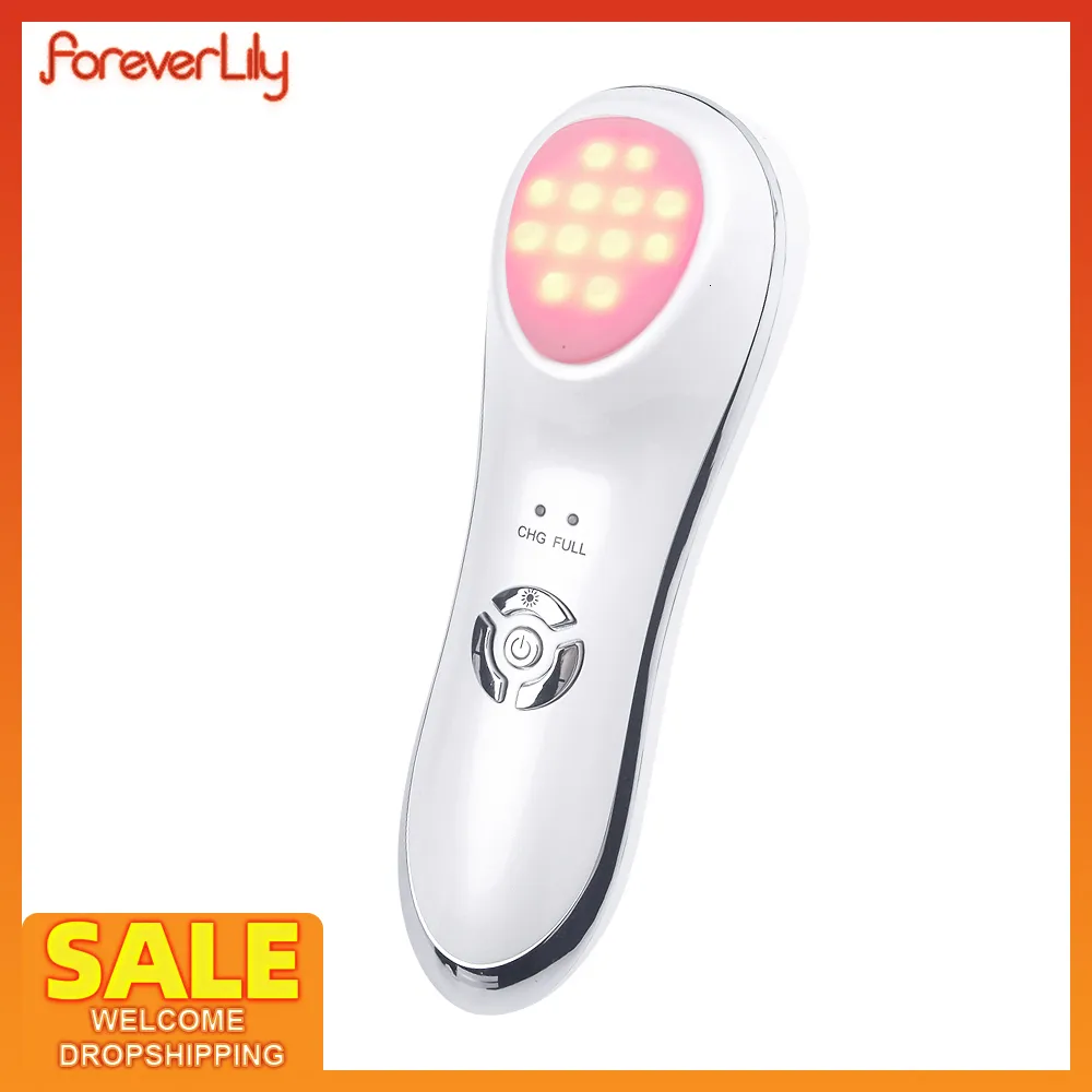 Ansiktsvårdsenheter 6 i 1 Mesoterapi Electroporation RF LED P On Anti Aging Massager Lyft Draw Wrinkle Removal Beauty Machine 230714