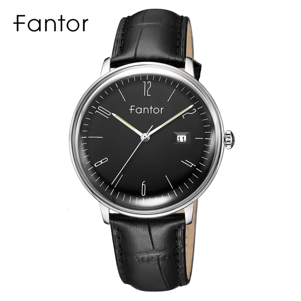 Fantor Brand Business Men Wristwatch Leather Date Luminous Hand Homme Quartz Watch Cloock Waterproof Fashiion 230713