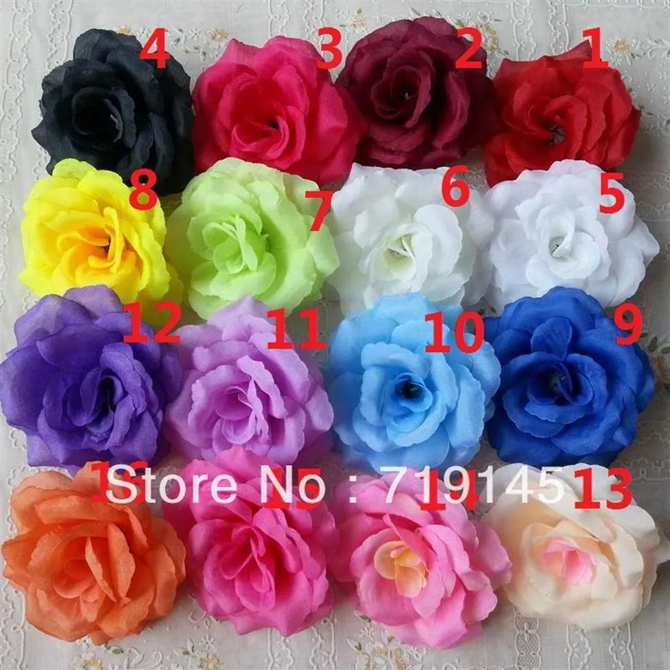 200pcs 8cm Fabric Artificial rose silk flowers DIY accessories arch flowers wedding flower vine decoration297R