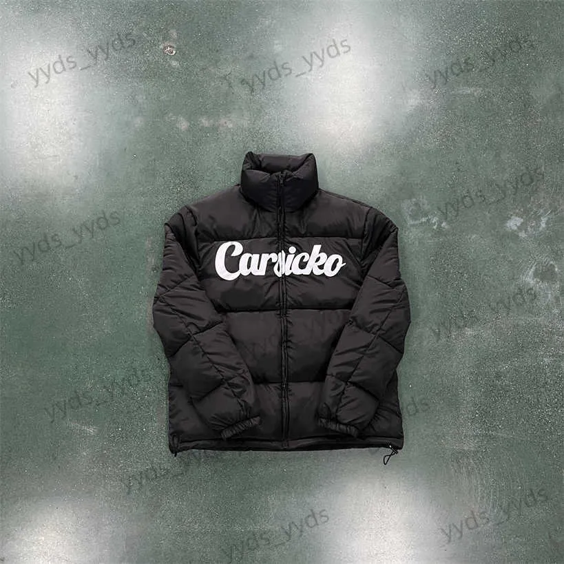 Parkas masculinas CARSICKO PUFFER JACKET PRETO Design Original Melhor Qualidade Homens Jaquetas Casacos de Inverno Quentes Roupas de Rua Alta T230714