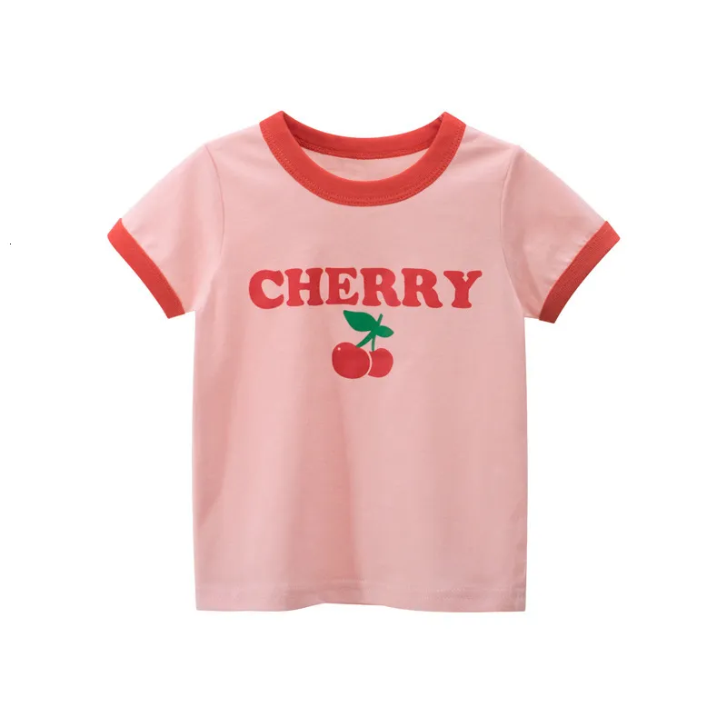 T Shirts 2023 Summer Children Casual Cartoon T Shirt Loose Kids Rands Shirts Cotton Tee Girls Short Sleeve Tops Baby Clothes 230713