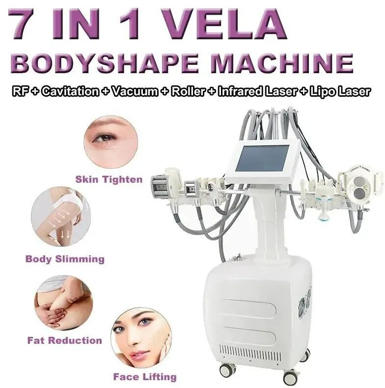 Direkt effektiv bantning Vale Cavitation Radio Frequency Infrared Light Therapy Body Contouring Face Lyft V10 Vakuum Roller Slimming Machine Body Shape