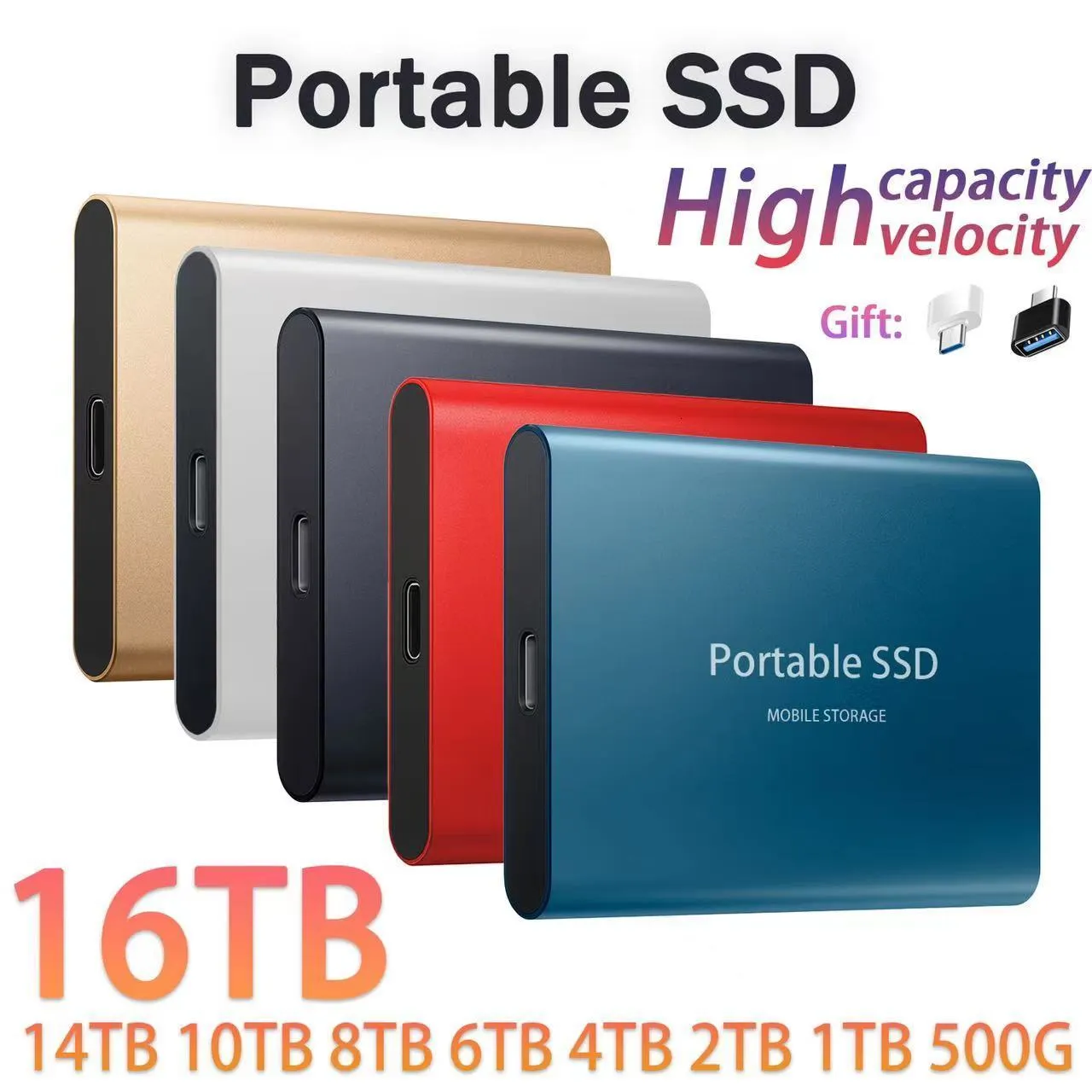 ハードドライブ1TBハードディスクポータブルSSD 500G高速ソリッドステートドライブDESKTOPNOTEBOOK 230713用の外部モバイル大型ストレージドライブ