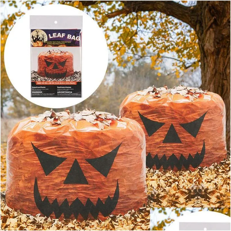 Other Garden Supplies Pumpkin Leaf Bags Halloween Ldpe Large Decorative Lawn Decoration Outdoor Yard Decor Garbage Bag Vt1666 Drop D Dhnnf