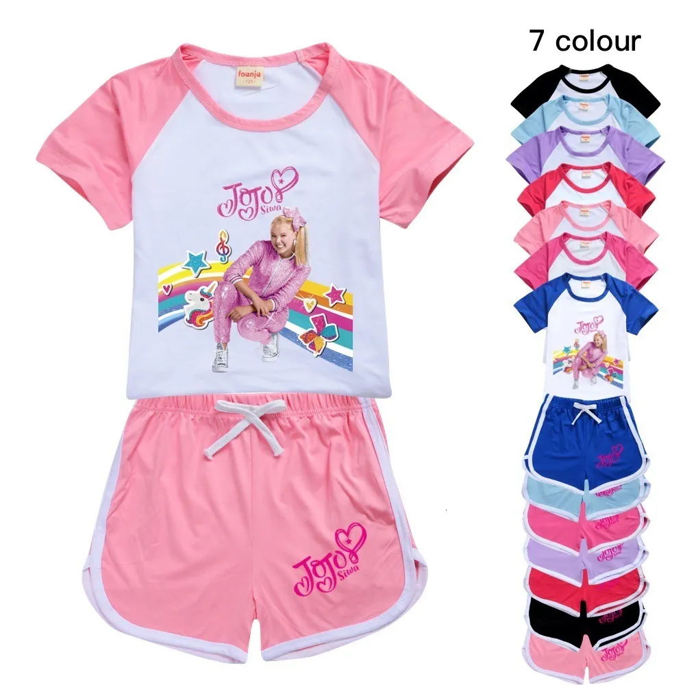 Vêtements Ensembles d'été Siwa Toddler T-shirt Short Casual Sports Sports Children Baby Girls Tops Set Boys T-shirt For Kids 230714