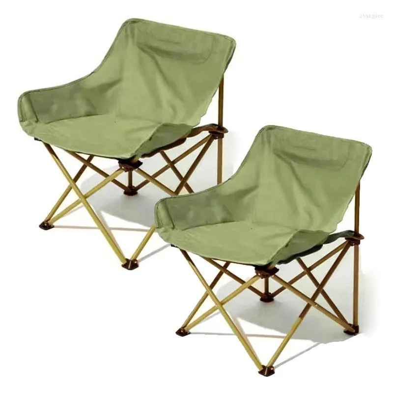 Mobília de acampamento cadeira de acampamento dobrável lua para piquenique praia pesca portátil leve ao ar livre