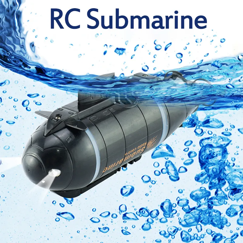 Electric/RC Boats 6-Channel RC Submarine Model Mini Speed ​​Simulation Underwater Remote Control Aircraft Toy Gift Waterproof R/C Shark 230714