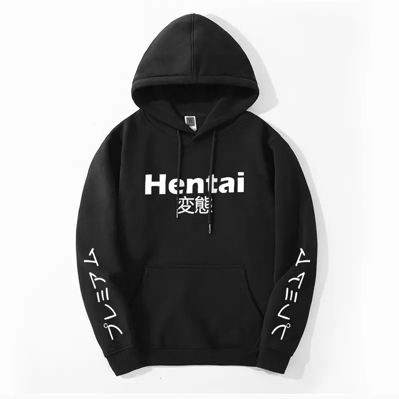 Felpe con cappuccio da uomo Felpe Anime Hentai Lettera Stampa Uomo Autunno Uomo Casual Girocollo Harajuku Moda Moletom Sudaderas 230713