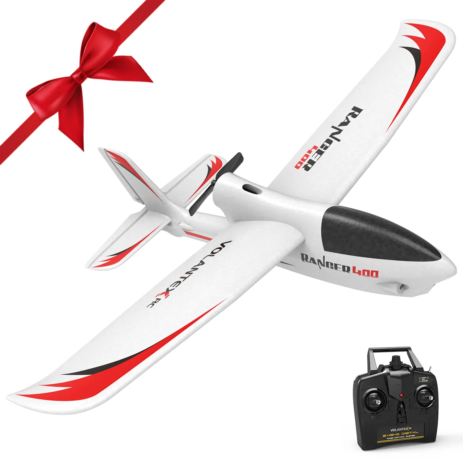 ElectricRC Aircraft 7616 RC Avion 24GHz 3 canaux Gyro Ranger 400 Avion Planeur EPP Trainer Warbird Fixed Wing RTF OneKey U Turn avion 230713