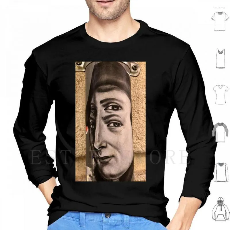 Men's Hoodies Double Vision Eyes Four Sepia Strange Face Watching Abstract Unusual Eyebrow Nose