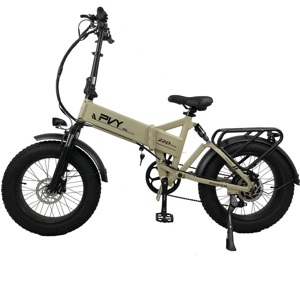 Bicicleta eléctrica para adultos, bicicleta eléctrica plegable de 20  pulgadas x 4.0 con neumático grueso, motor de 500 W, 20 MPH, bicicletas