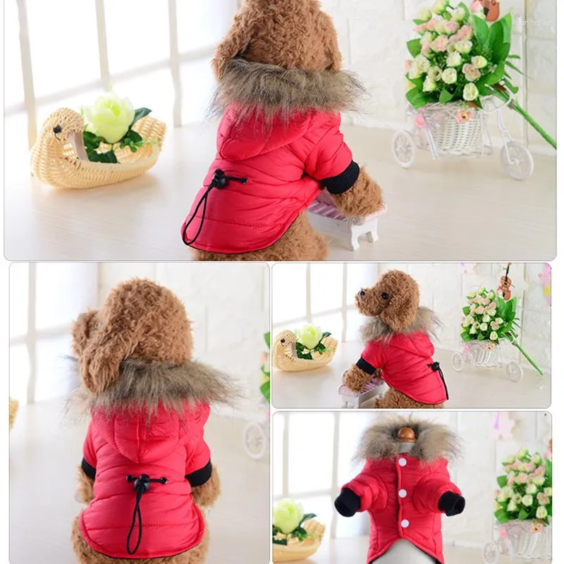 Chien vêtements hiver chaud vêtements pour animaux de compagnie pour petits chiens manteau veste coupe-vent à capuche chiot Costume Chihuahua Yorkshire chat vêtements