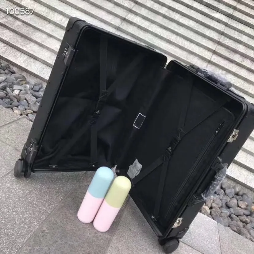 Niestandardowe cielę ręcznie robione torby wózka Izon 55boarding Rolling Bagage Spinner Box Travel Polec Kabina Początkowa żółta walizka Valiise aluminium aluminium kwiat powietrza