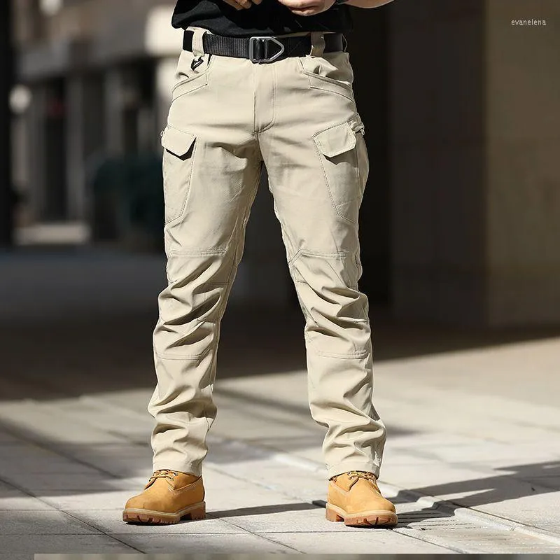 Calça Masculina 2023 Moda Masculina Moda Tática Cargo Combat Exército Militar Masculino Muitos Bolsos Calças Casuais Flexíveis F152