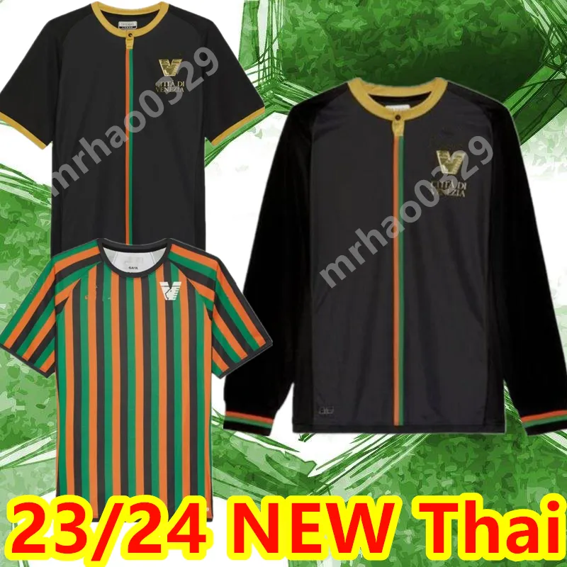 23 24 Venezia FC Soccer Jerseys local Negro Visitante Blanco Tercero Azul 4to Rojo 10# ARAMU 11# FORTE Venecia 2023 2024 BUSIO 27# Camisetas de fútbol 3er Adukt Niños Uniformes manga larga