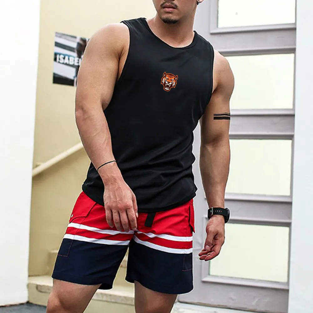 Hommes Débardeurs NO01 Gym Tiger Top Training Singlets Workout Vêtements Fitness Respirant Sans Manches Marque Quickdrying Vest Tshirt 230713