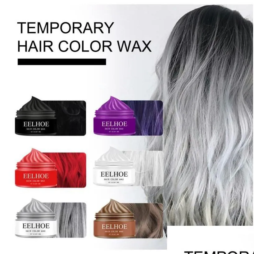 Hair Colors 6 Instant Temporary Color Wax Washable Dye Cream Natural For Halloween Party Cosplay Club Women And Men Drop Delivery Pr Dhgxc