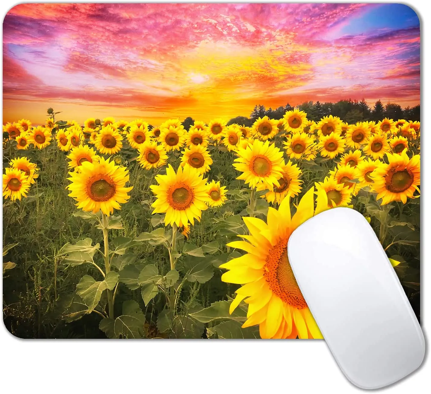 Fleurs de tournesol Bloom tapis de souris moderne étanche antidérapant Base en caoutchouc tapis de souris de bureau pour ordinateur portable tapis de souris rectangulaire