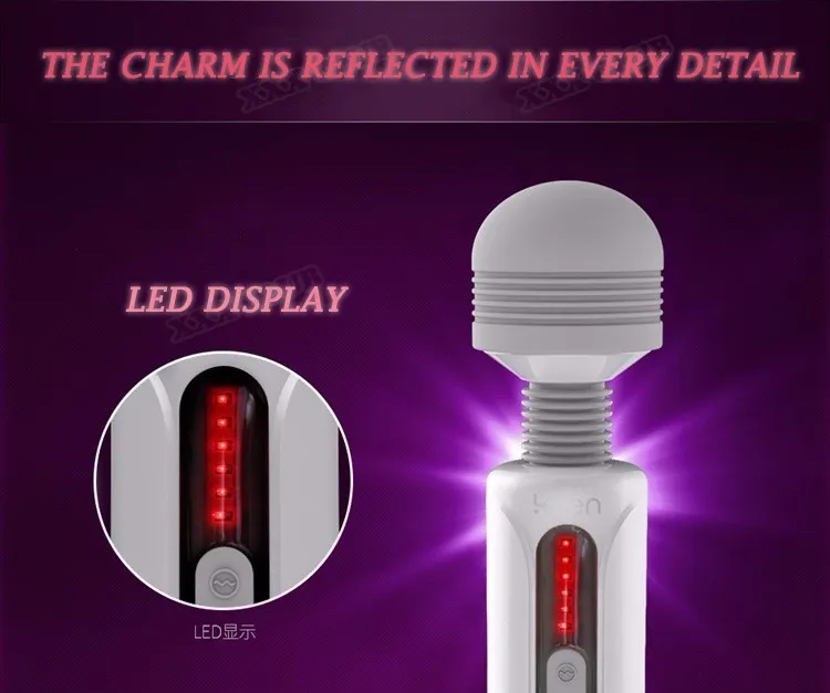 Vibratoren Leten Riesiger Kopfvibrator für weibliche Masturbation, Orgasmus, AV-Zauberstab, Massagegerät, Nippel-Klitoris-Stimulation_voghion.com