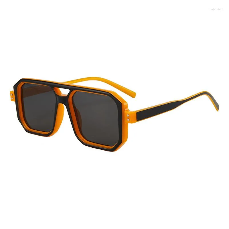 선글라스 패션 클래식 스퀘어 쿨 남성 디자인 금속 태양 안경 여성 음영 UV400
