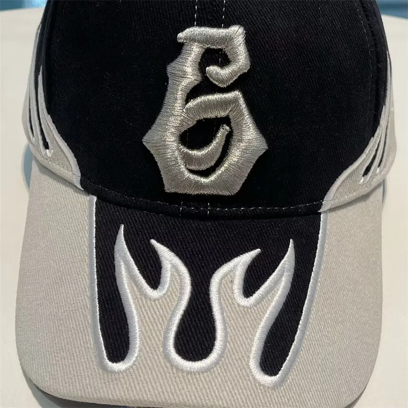Kanye West Flame Fishing Western Style Baseball Caps For Men And