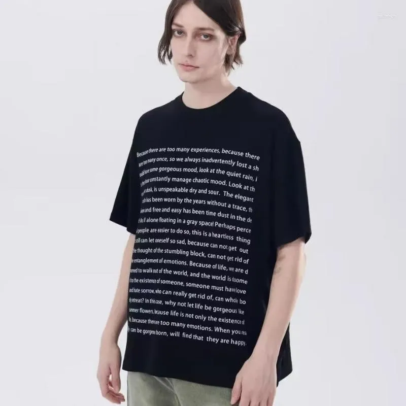 Männer T Shirts High Fashion 2023 Kurzarm O Neck Shirt Top Qualität Übergroßen Poet Buchstaben Prinshirt Für Männer